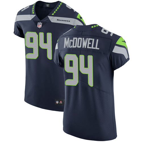 Nike Seahawks #94 Malik McDowell Steel Blue Team Color Men's Stitched NFL Vapor Untouchable Elite Jersey